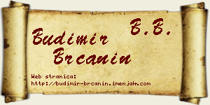 Budimir Brčanin vizit kartica